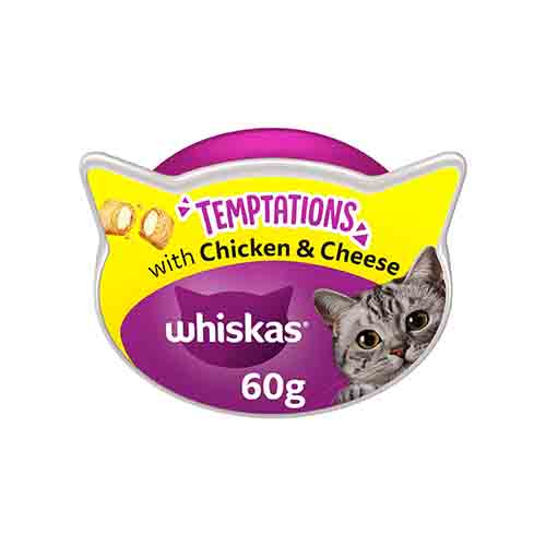 Whiskas Temptations Chicken & Cheese 8 x 60g Packs