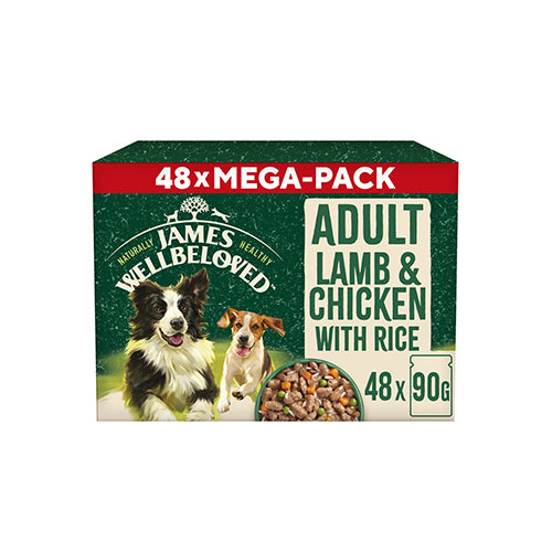James Wellbeloved Adult Lamb & Chicken With Rice 48x90g