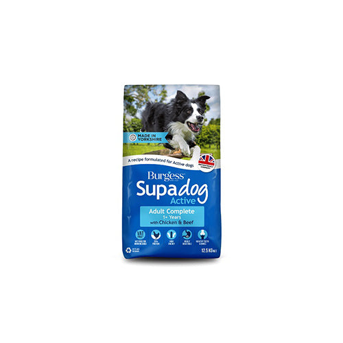 Burgess Supadog Adult Active With Chicken & Beef 12.5kg