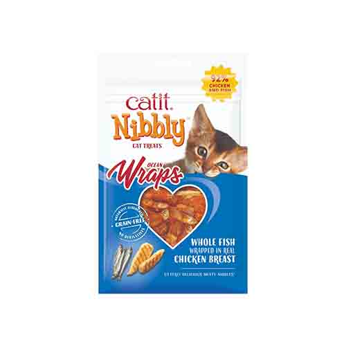 Catit Nibbly Wraps With Chicken & Fish 12 x 30g