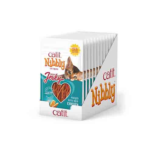 Catit Nibbly Jerky With Chicken & Fish 12 x 30g