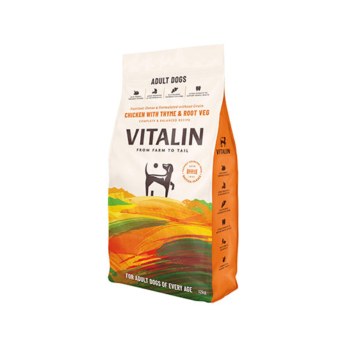 Vitalin Adult Dog Chicken with Thyme & Root Vegetable 12kg Dry Dog Food