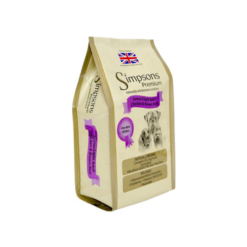 Simpsons Premium Senior Chicken & Brown Rice 12kg Dry Dog Food