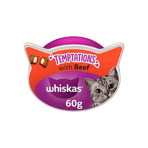 Whiskas Temptation With Beef 8 x 60g Packs