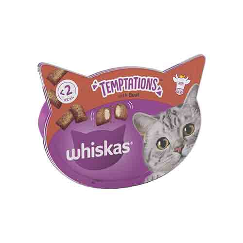 Whiskas Temptation With Beef 8 x 60g Packs