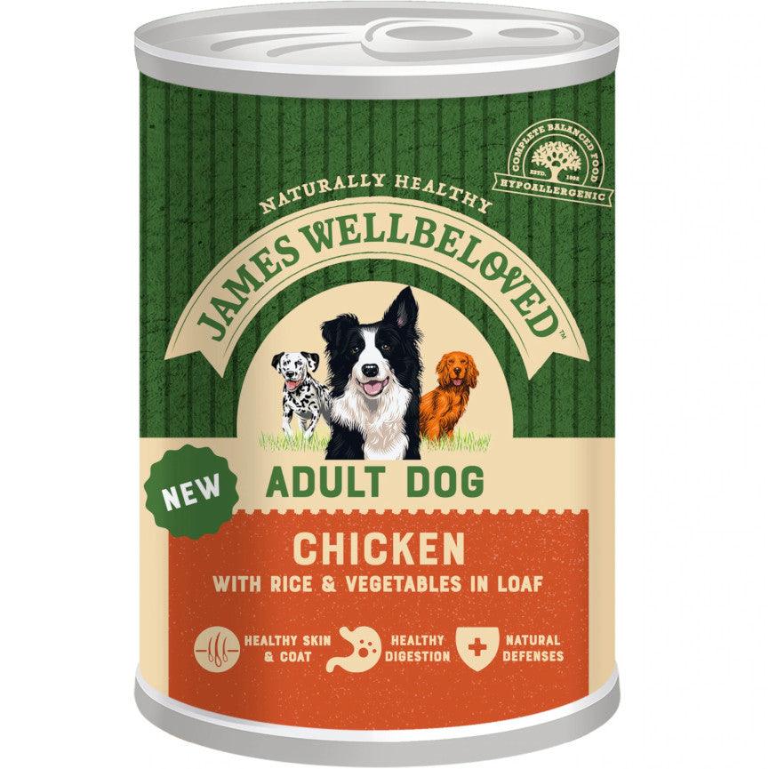 James Wellbeloved Adult Chicken,Rice & Vegetables in Loaf 12 x 400g