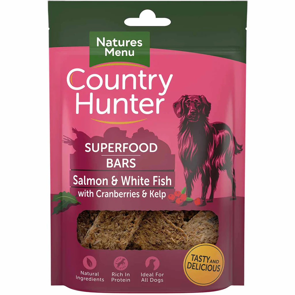 Country Hunter Superfood Bar Salmon & White Fish with Cranberries & Kelp 7x100g