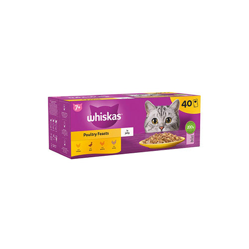 Whiskas Senior 7+ Poultry Feasts in Jelly 40 x 85g