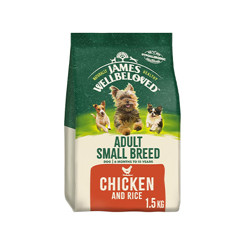 James Wellbeloved Adult Small Breed Chicken &amp; Rice 1.5Kg Dry Dog Food