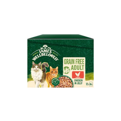 James Wellbeloved Adult Grain Free Chicken in Jelly 12 x 85g