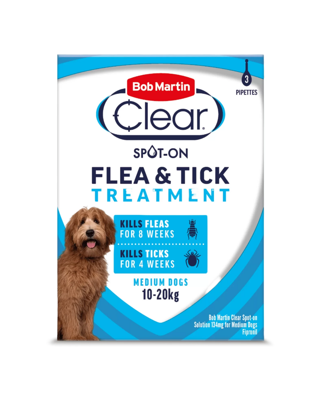 Bob Martin Clear Spot On For Medium Dog 3 Pipettes