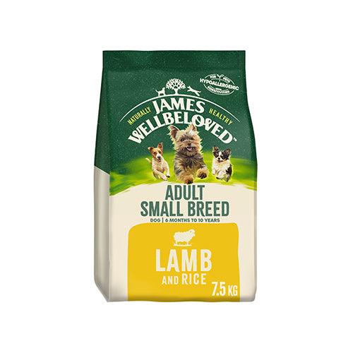 James Wellbeloved Adult Dog Small Breed Lamb &amp; Rice 7.5kg Dry Dog Food