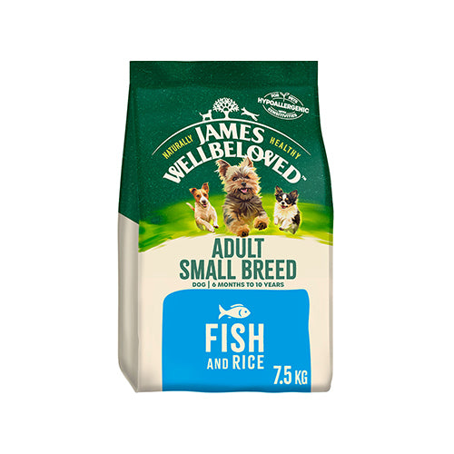 James Wellbeloved Adult Dog Small Breed Fish &amp; Rice 7.5kg Dry Dog Food