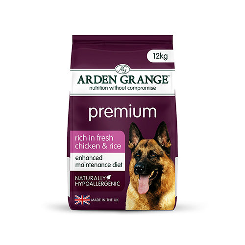 Arden Grange Adult Premium Chicken and Rice 12kg Dry Dog Food