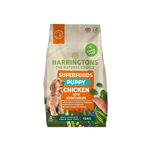 Harringtons Puppy Grain Free Superfoods Chicken &amp; Vegetable 10kg Dry Dog Food