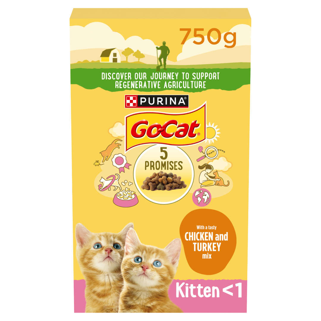 Purina Go-Cat Kitten Tasty chicken &amp; Turkey Mix 750G